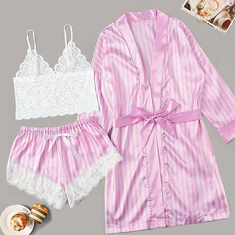 Set de Pijama Elegante (4 piezas)