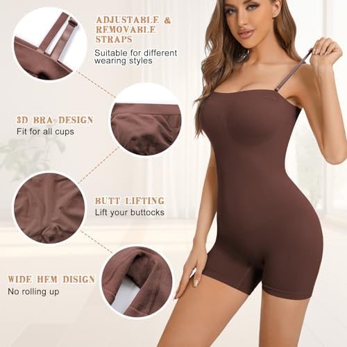 SHAPERX Strapless Bodysuit