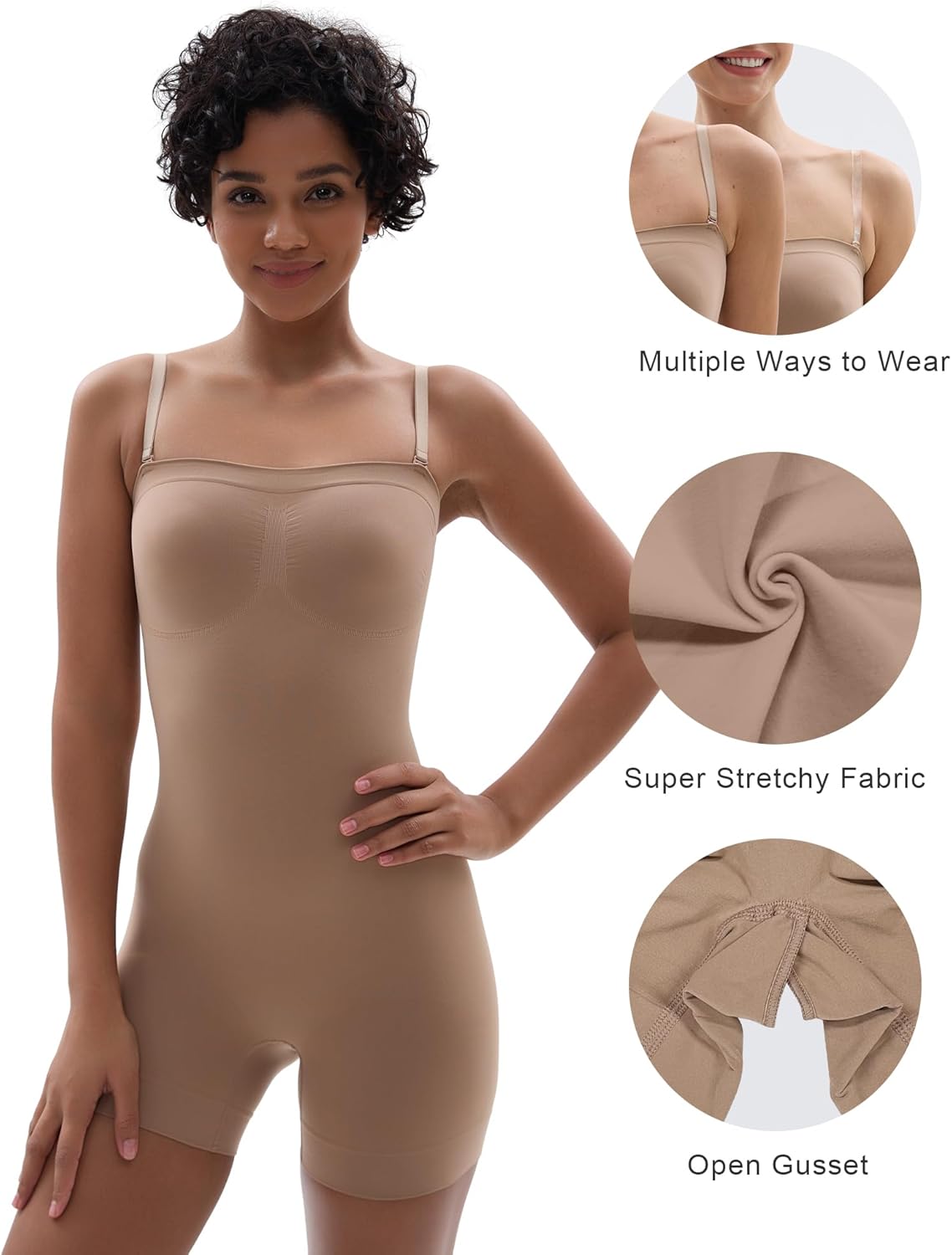 SHAPERX Strapless Bodysuit