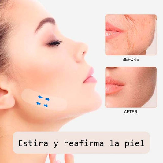 Parches invisibles de estiramiento facial