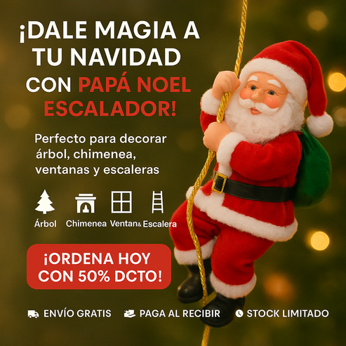 DECORACION PAPA NOEL CON CUERDA