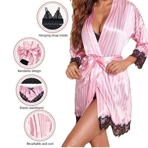 Set de Pijama Elegante (4 piezas)
