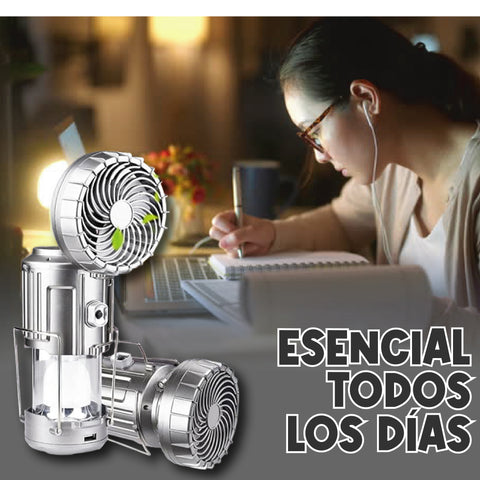 ventilador portatil con lampara