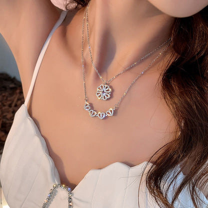 COLLAR DE TRÉBOL DE CUATRO CORAZONES