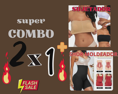 BODYSCULPT PRO FAJA CON TIRO ALTO + TOP