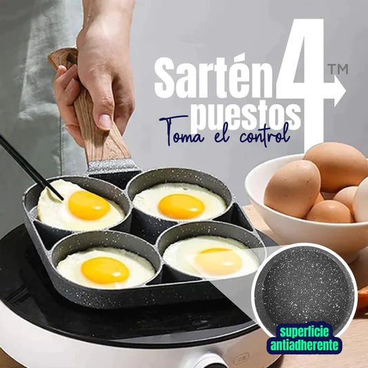 Sartén Antiadherente de 4 espacios