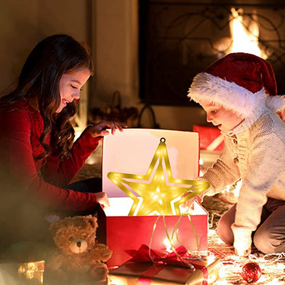 Cadena de luces para árbol con estrella grande